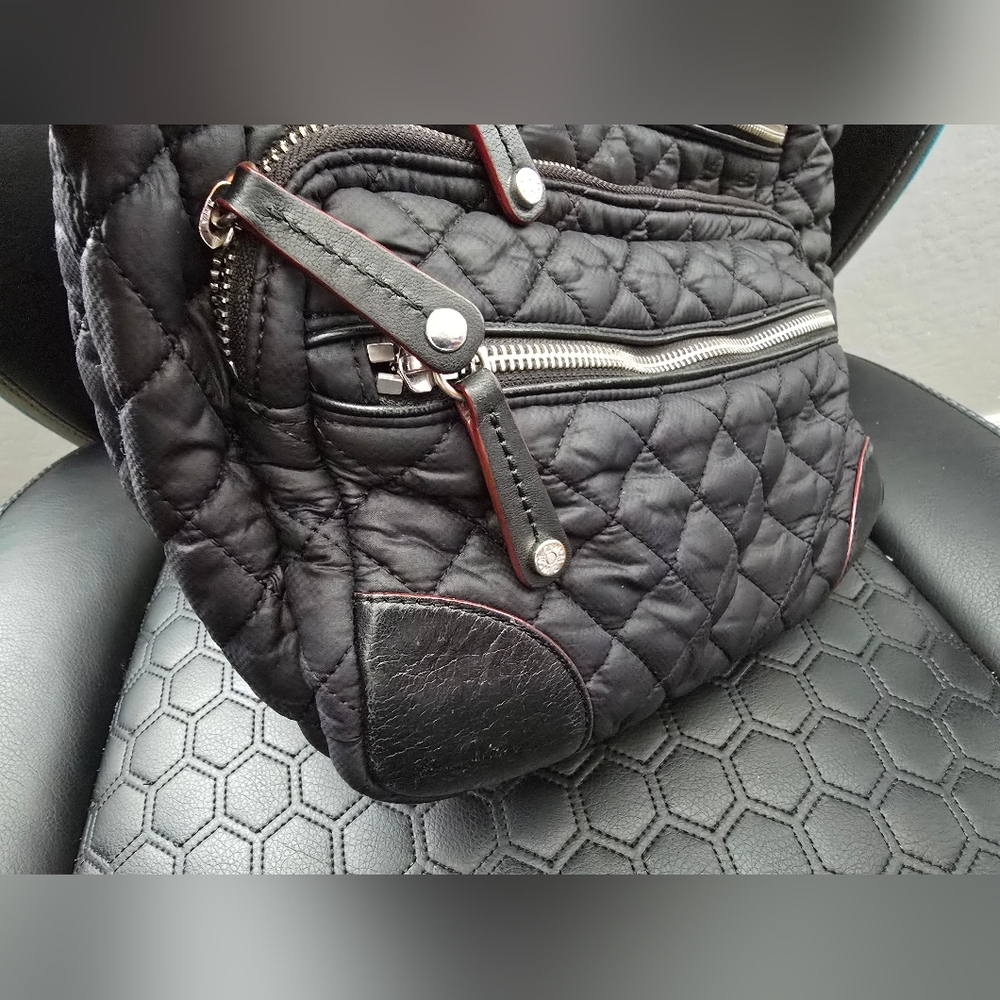 MZ Wallace Large Crosby Hobo In Black/Silver Hardware - Picture 3 of 10